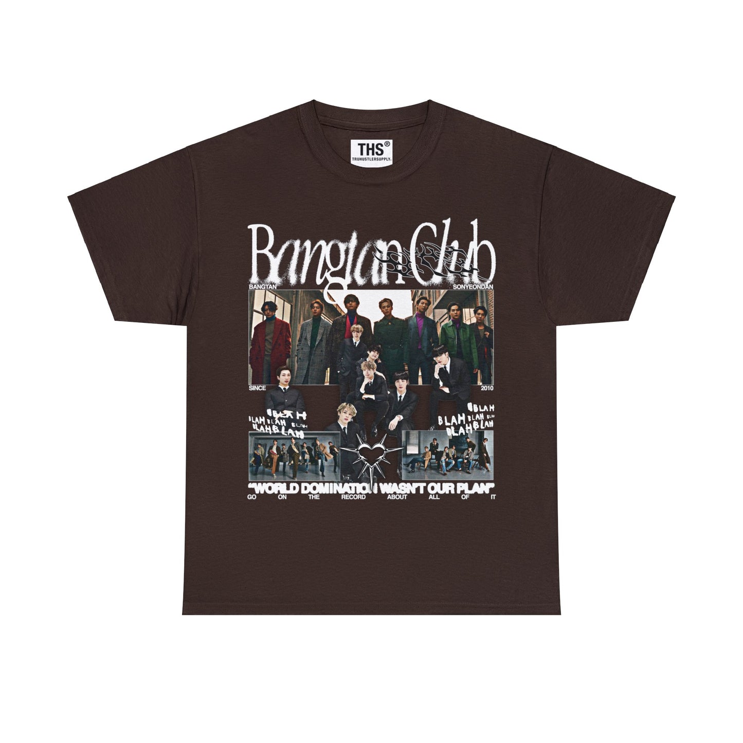 Bangtan Club BTS Y2K Graphic T Shirt Front Print