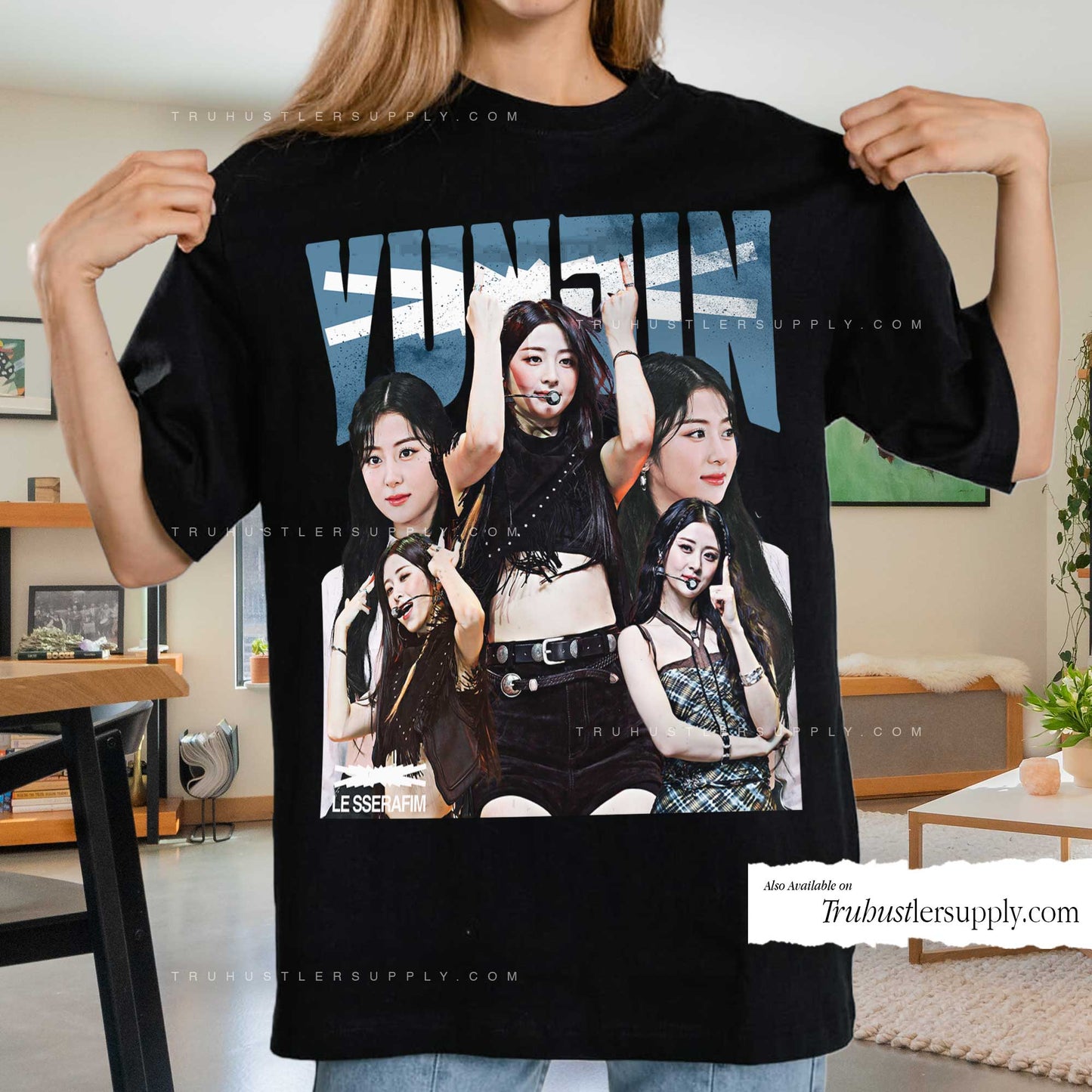 Yunjin Le Sserafim Bootleg Graphic T-Shirt