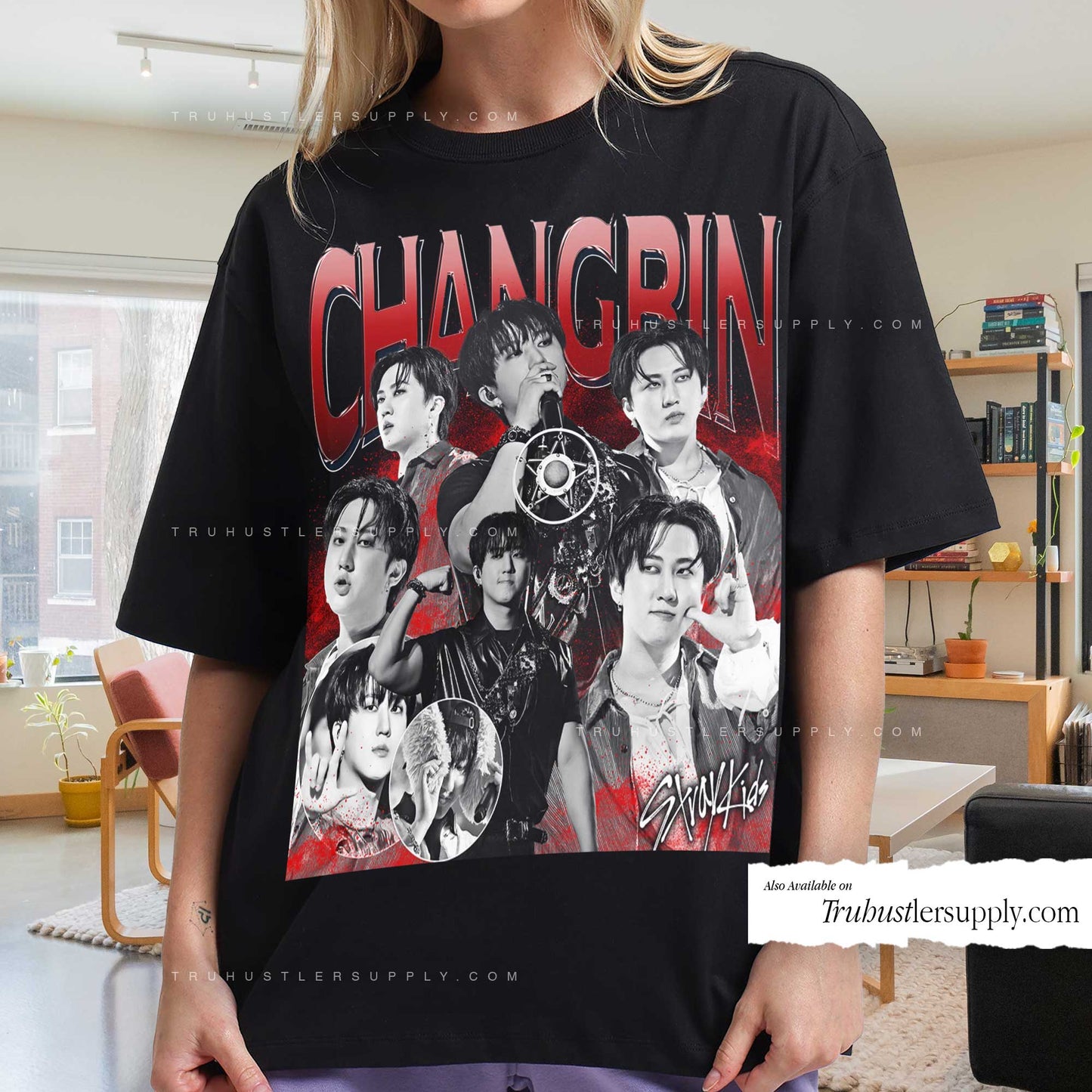 Changbin SKZ Bootleg Graphic T Shirt