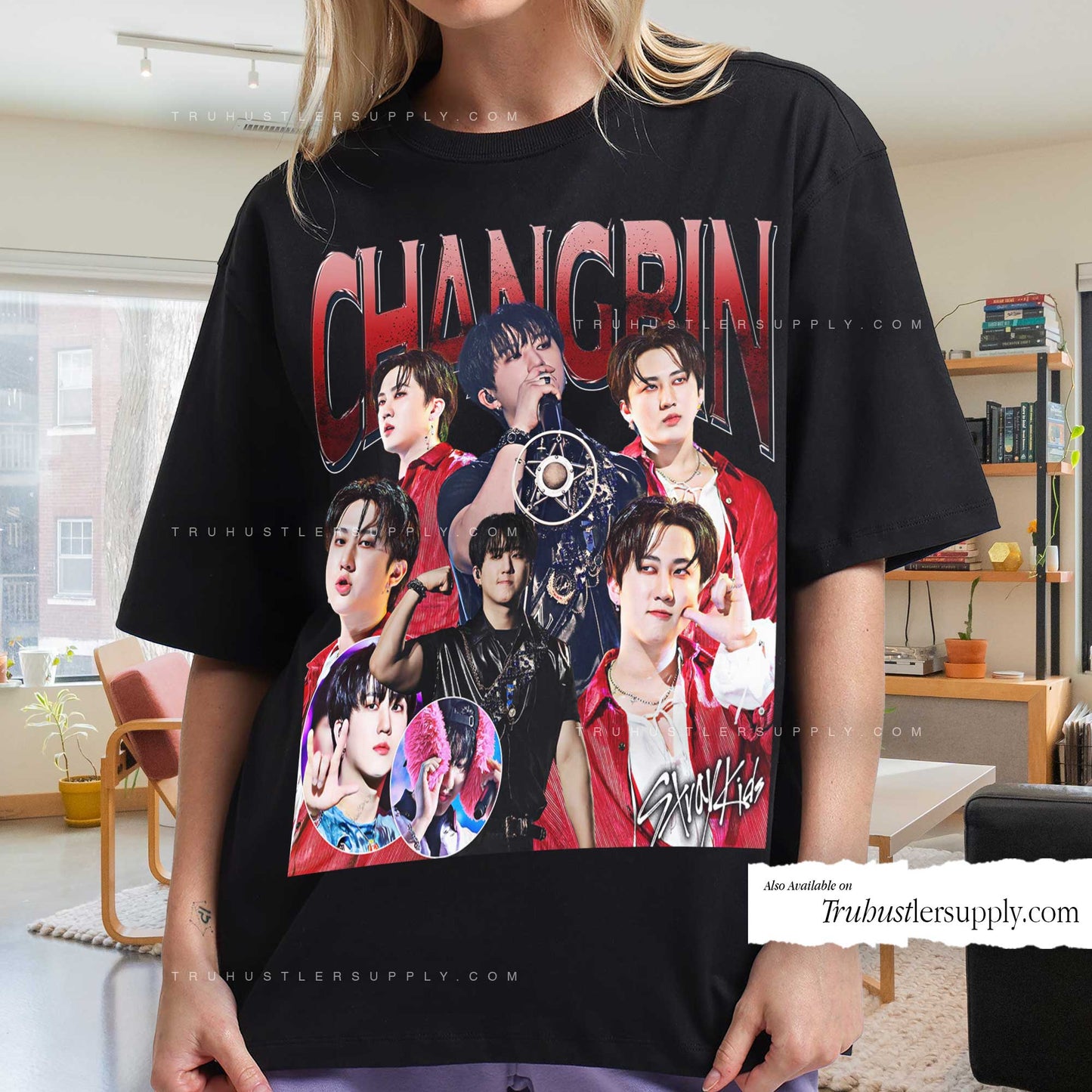 Changbin SKZ Bootleg Graphic T Shirt