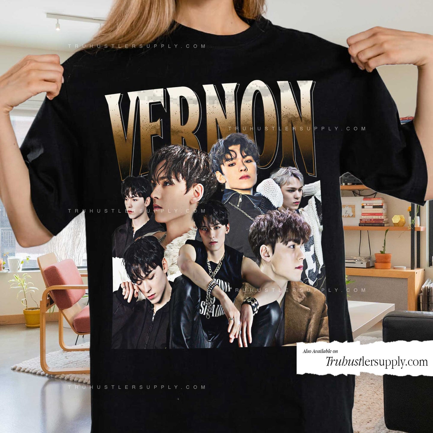 Vernon Seventeen Bootleg Graphic T Shirt for Fans