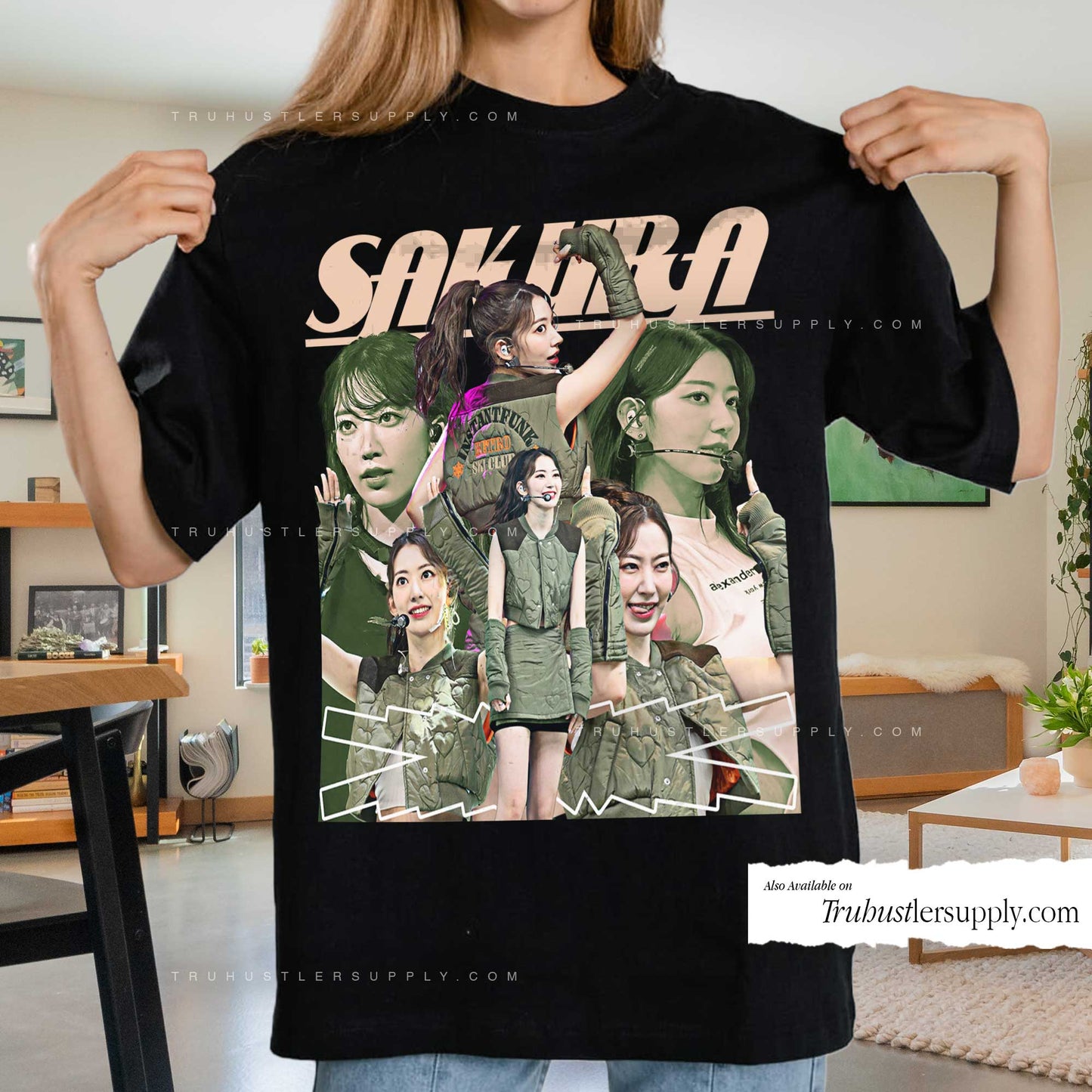 Sakura Le Sserafim Bootleg Graphic T-Shirt