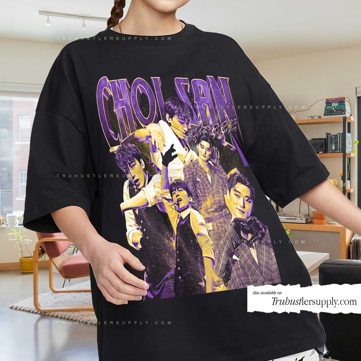 Choi San Ateez Bootleg Graphic T-Shirt