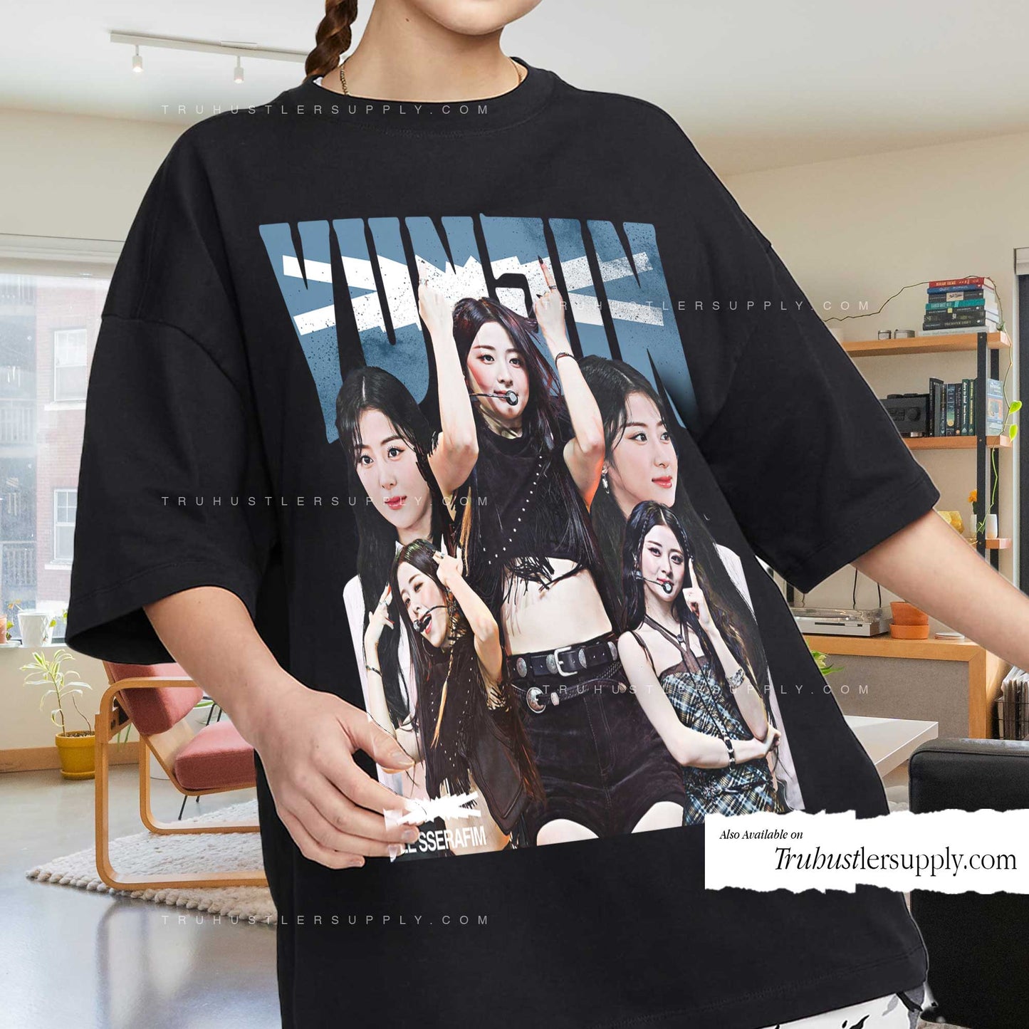 Yunjin Le Sserafim Bootleg Graphic T-Shirt