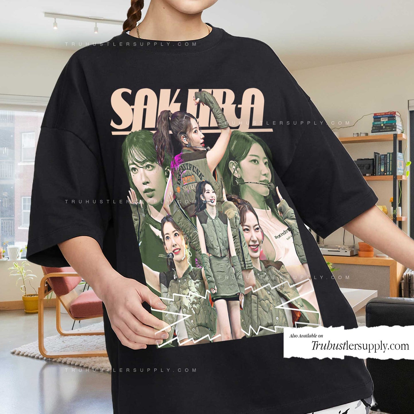 Sakura Le Sserafim Bootleg Graphic T-Shirt