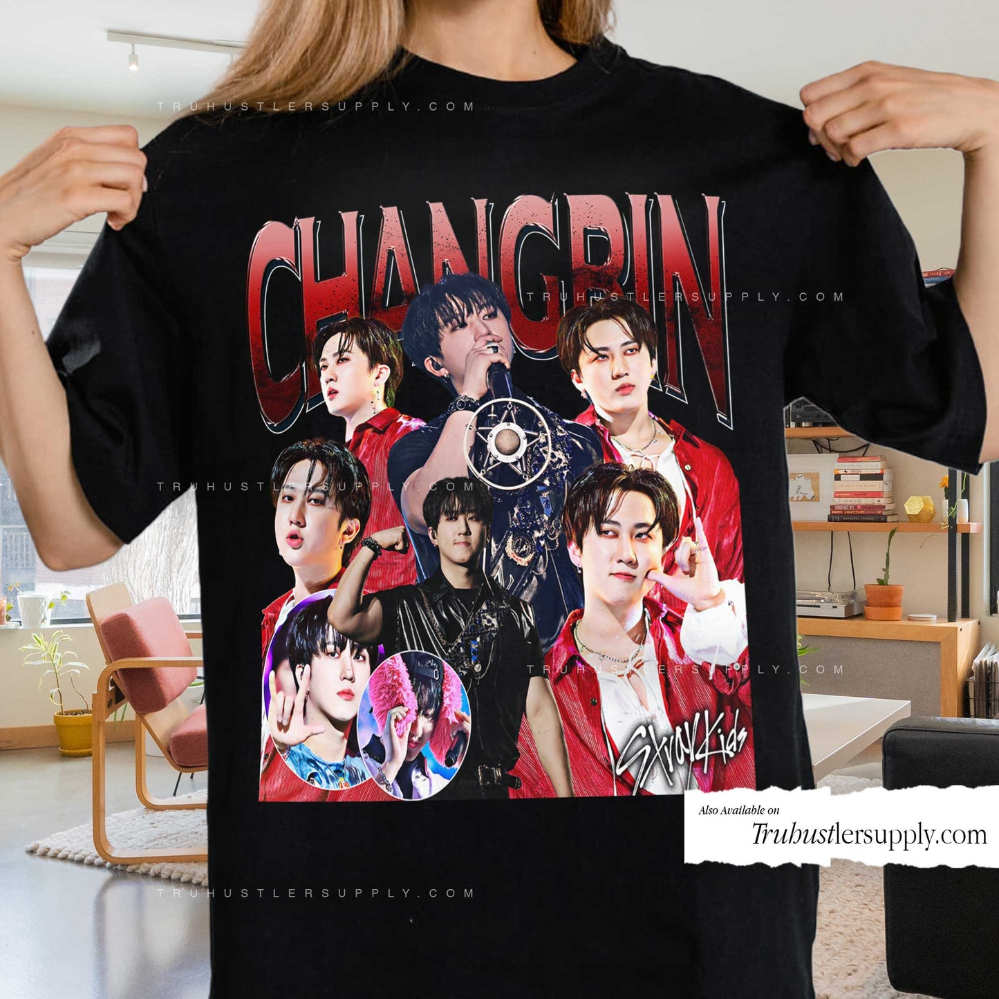 Changbin SKZ Bootleg Graphic T Shirt