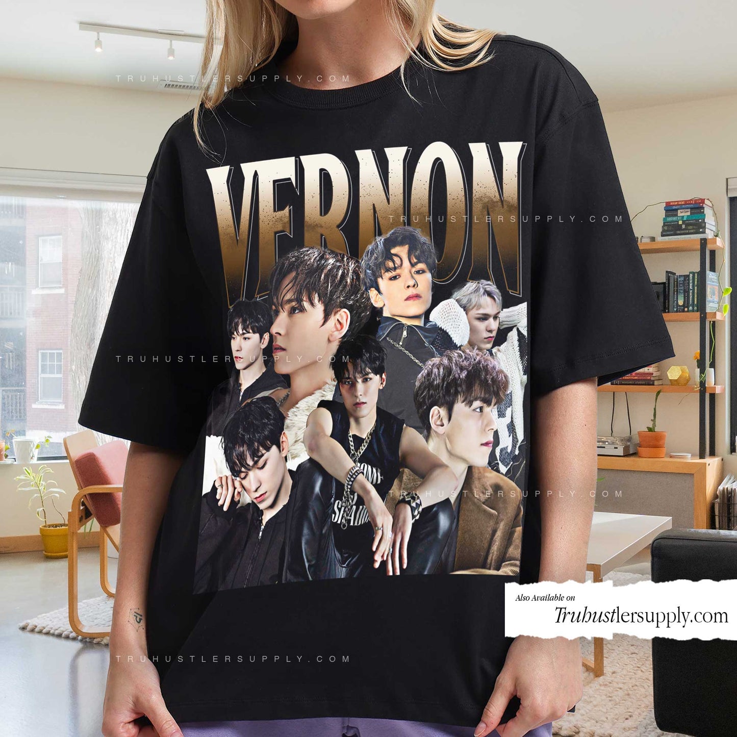 Vernon Seventeen Bootleg Graphic T Shirt for Fans