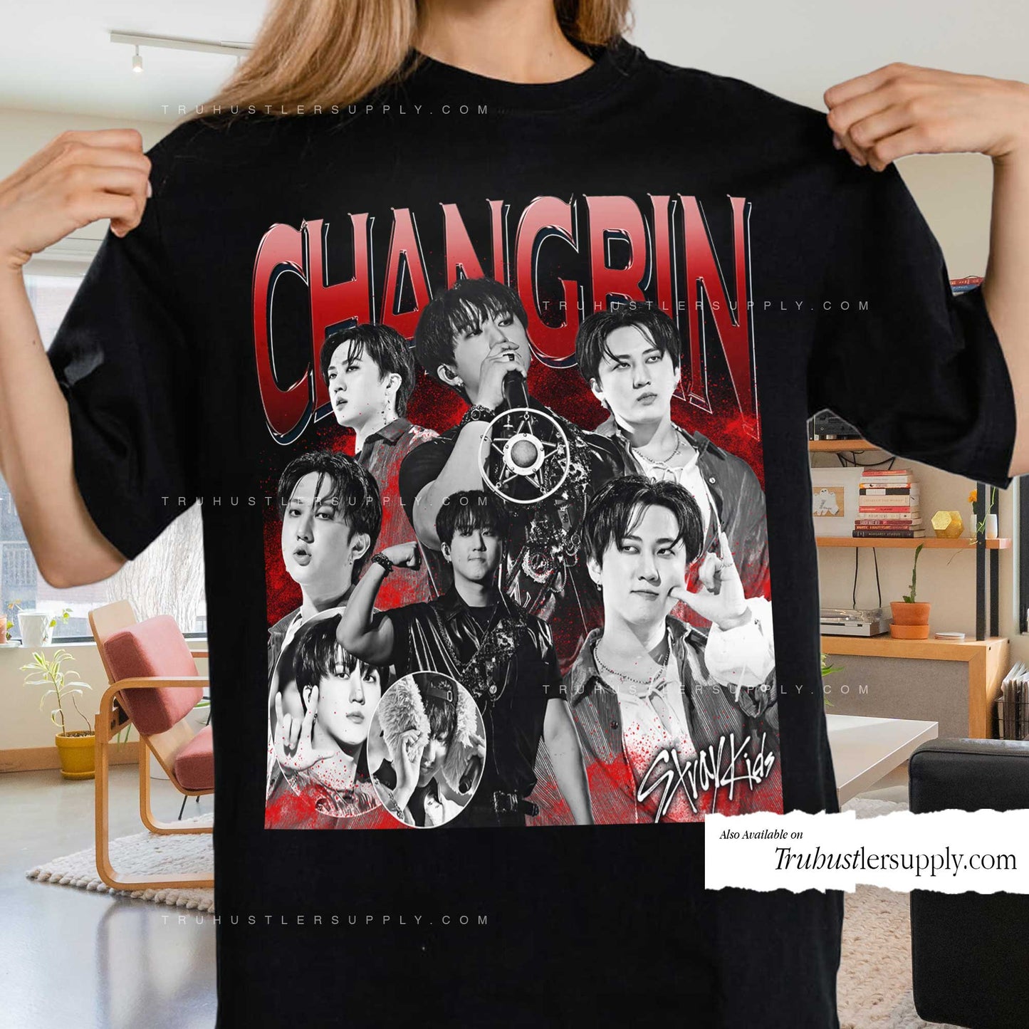 Changbin SKZ Bootleg Graphic T Shirt