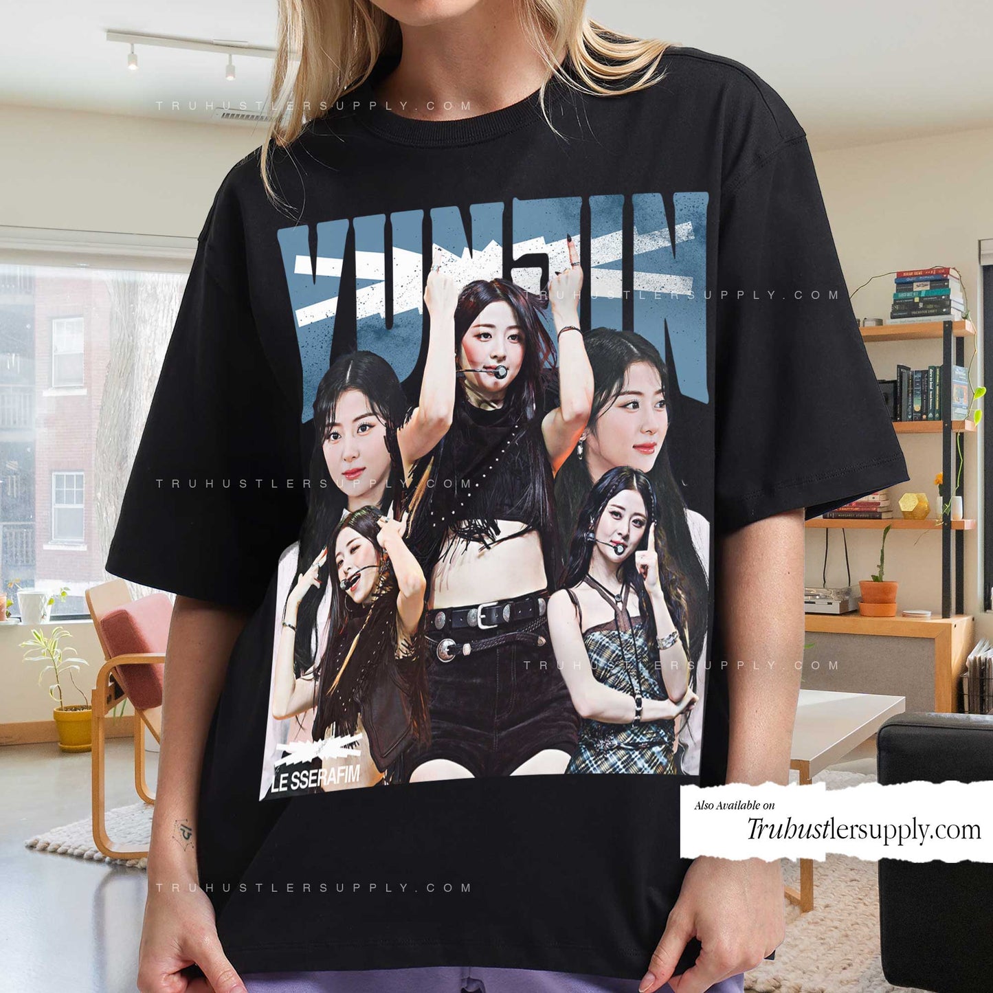 Yunjin Le Sserafim Bootleg Graphic T-Shirt