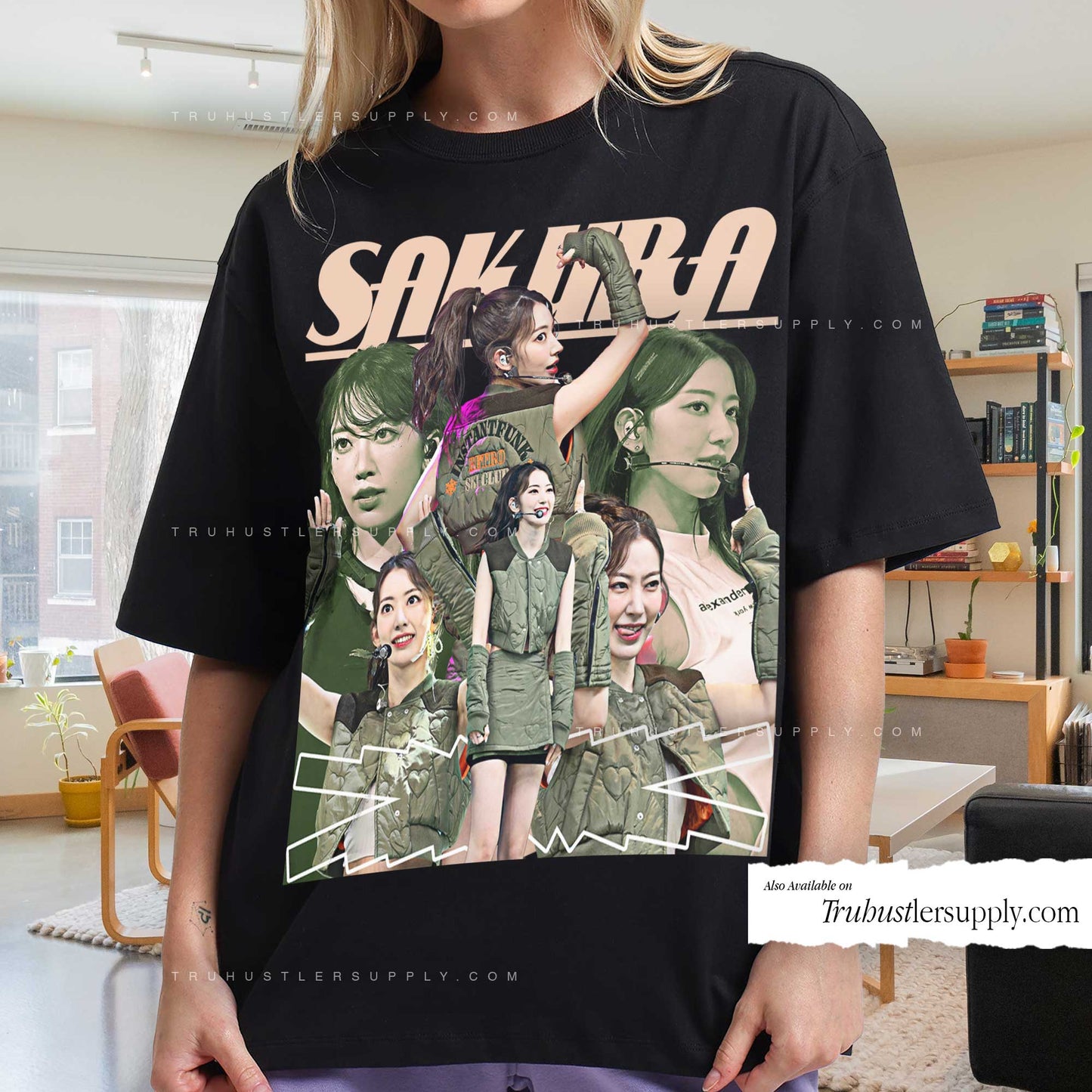 Sakura Le Sserafim Bootleg Graphic T-Shirt