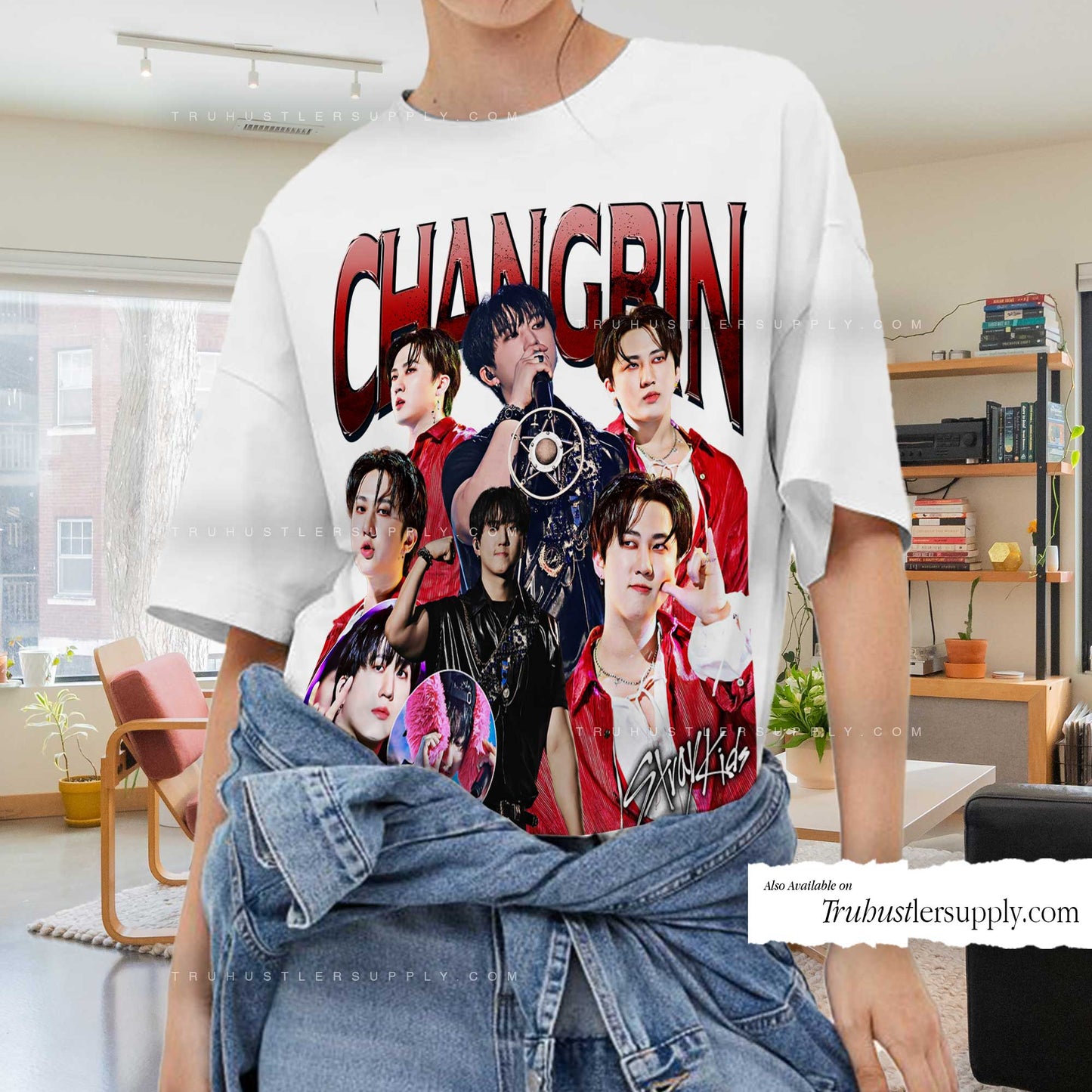 Changbin SKZ Bootleg Graphic T Shirt
