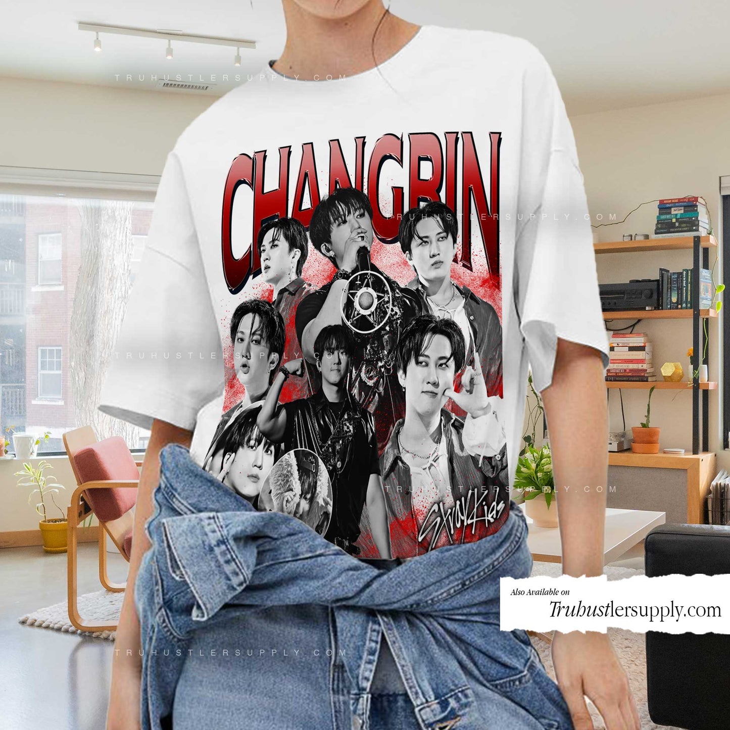 Changbin SKZ Bootleg Graphic T Shirt