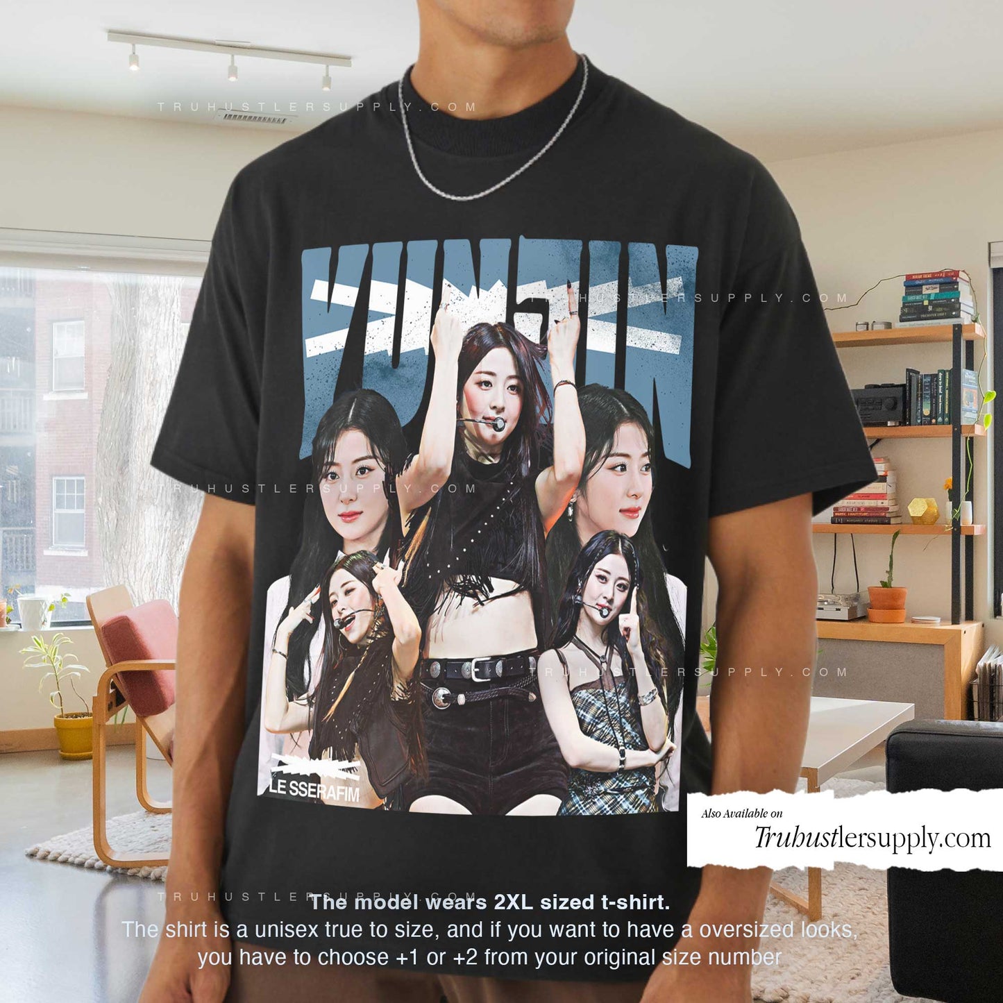 Yunjin Le Sserafim Bootleg Graphic T-Shirt