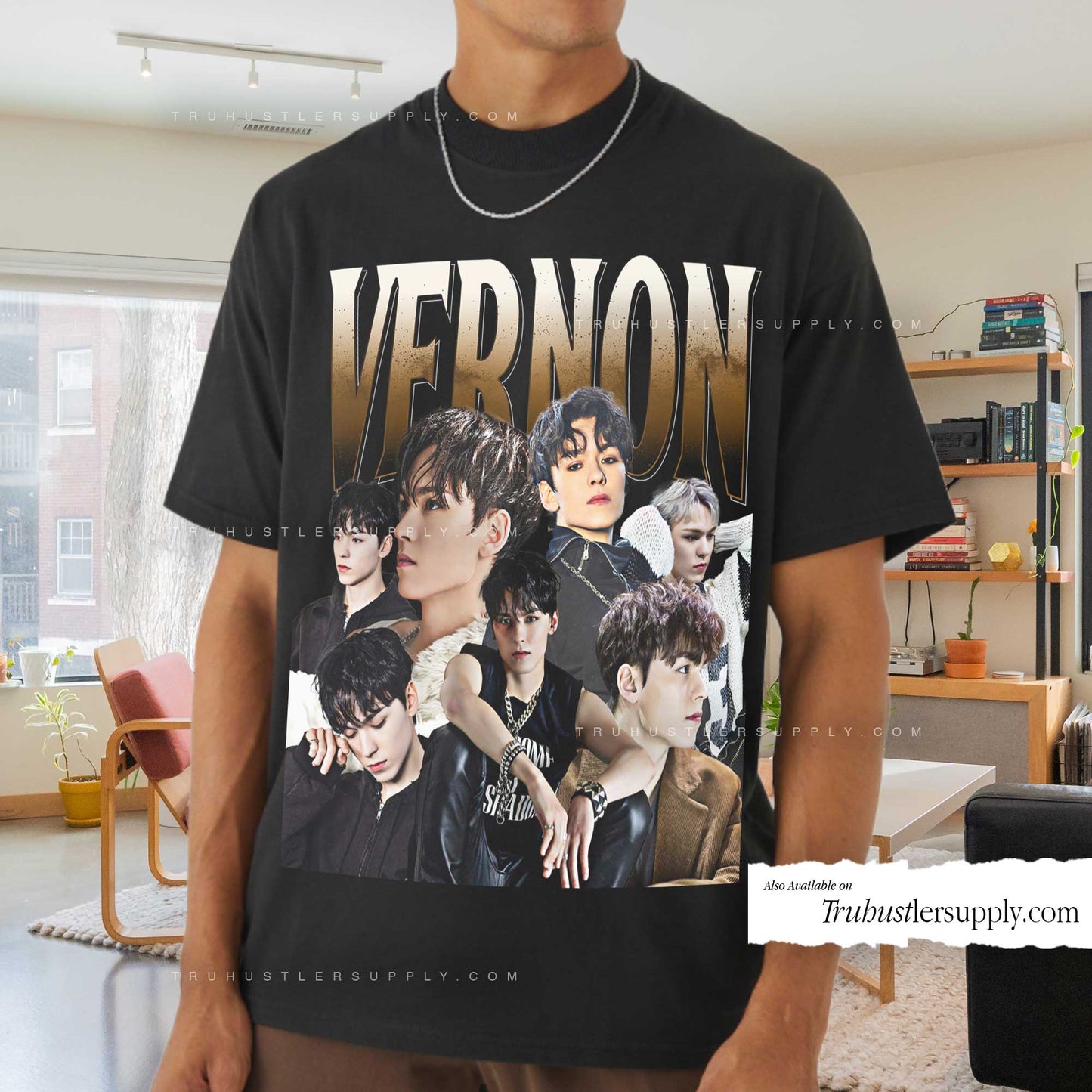 Vernon Seventeen Bootleg Graphic T Shirt for Fans