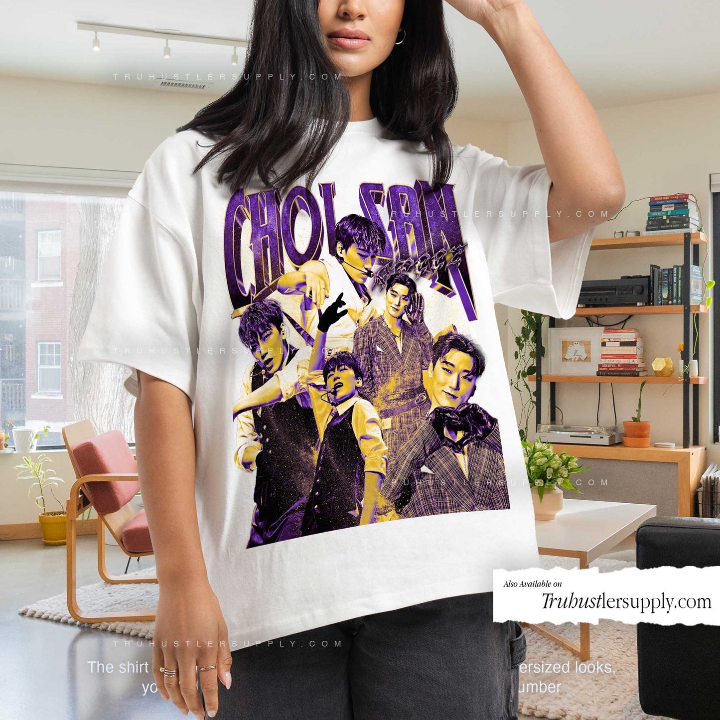 Choi San Ateez Bootleg Graphic T-Shirt