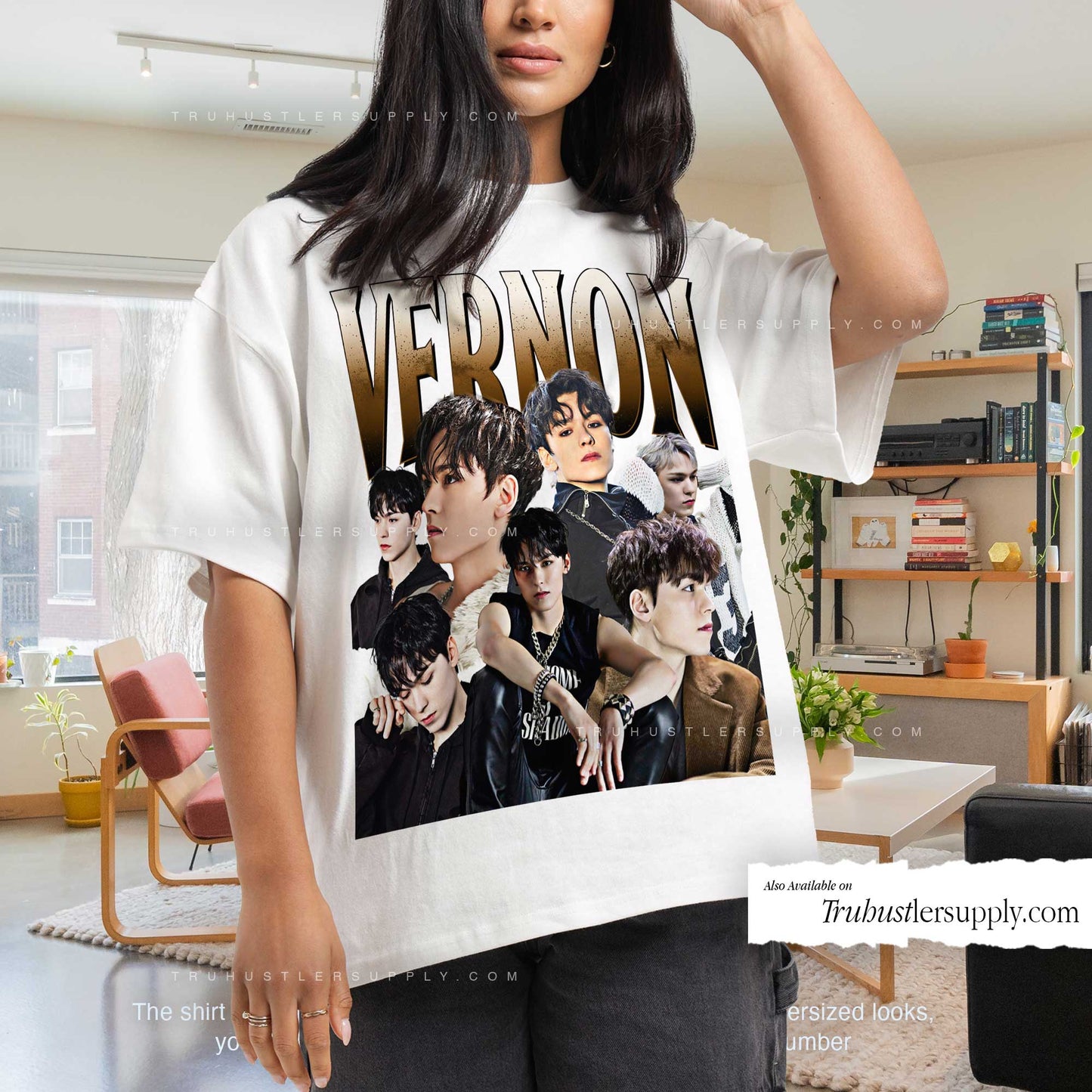 Vernon Seventeen Bootleg Graphic T Shirt for Fans