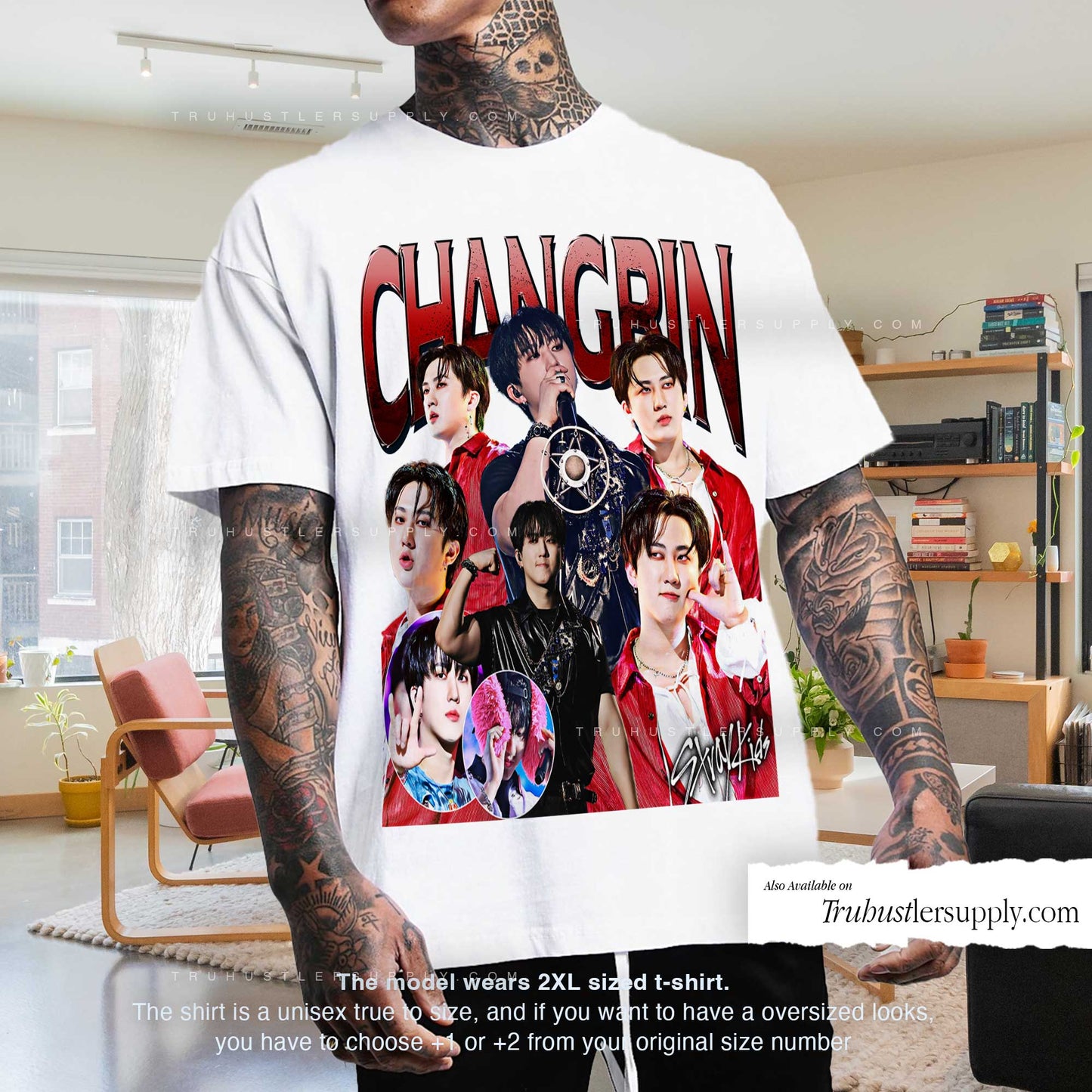 Changbin SKZ Bootleg Graphic T Shirt