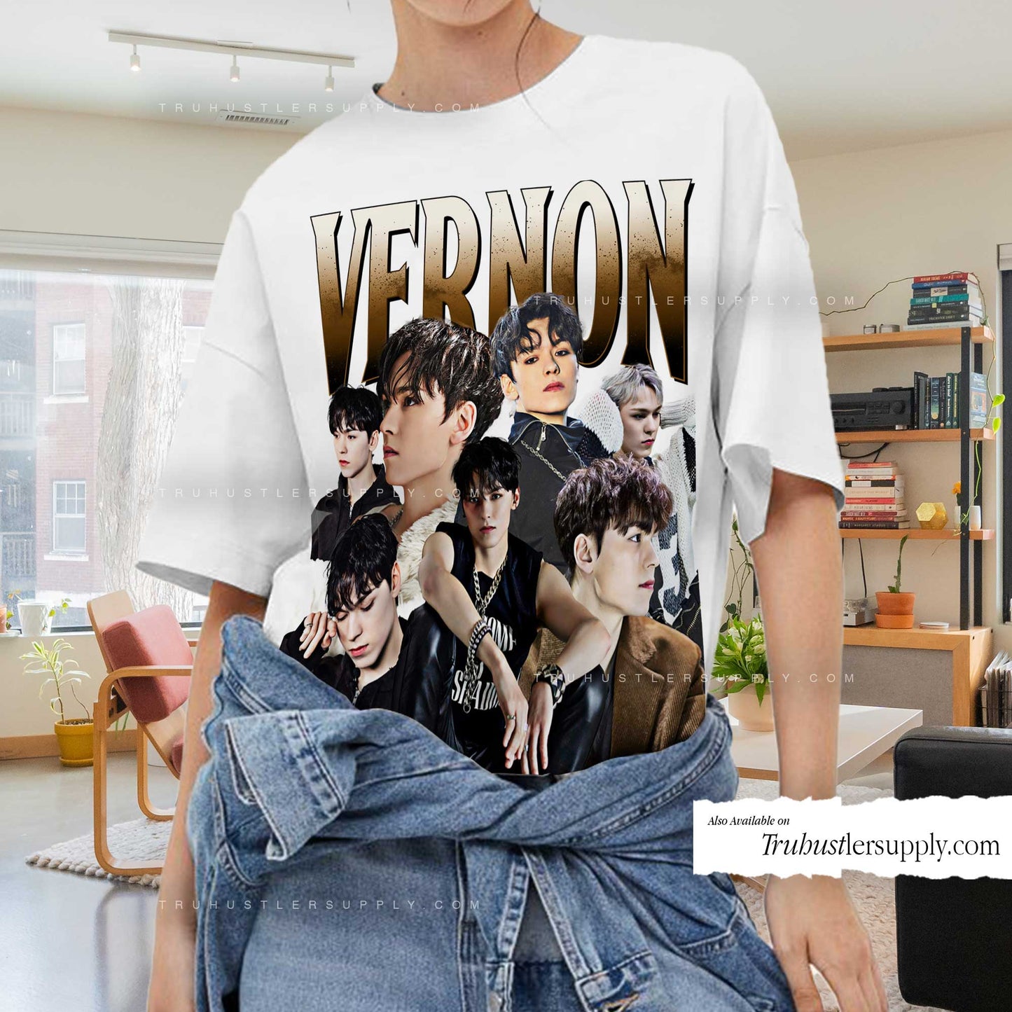 Vernon Seventeen Bootleg Graphic T Shirt for Fans