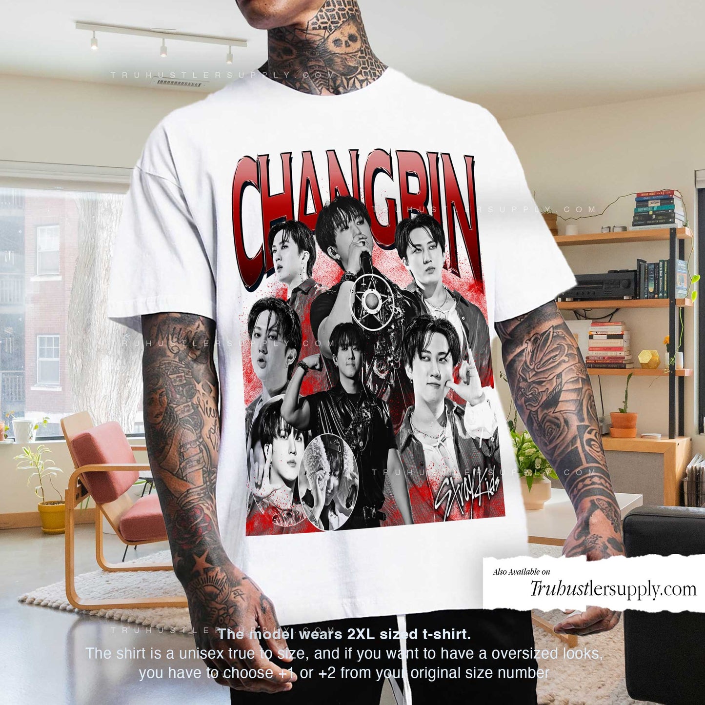 Changbin SKZ Bootleg Graphic T Shirt