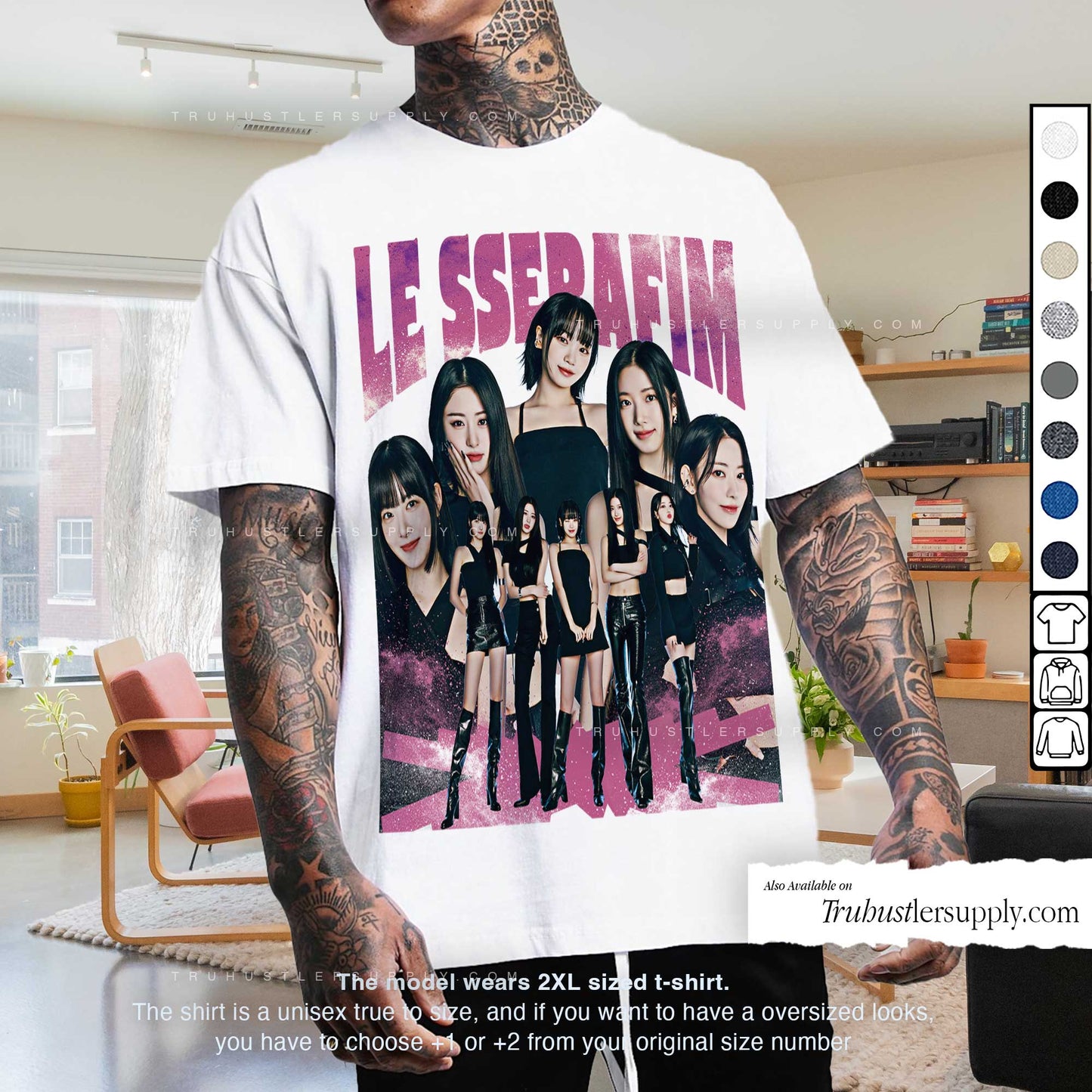 Le Sserafim Bootleg Graphic T-Shirt
