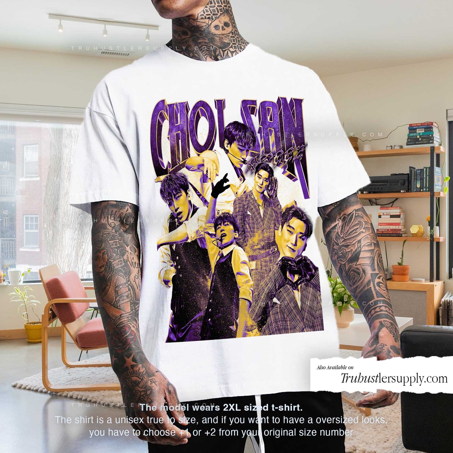 Choi San Ateez Bootleg Graphic T-Shirt