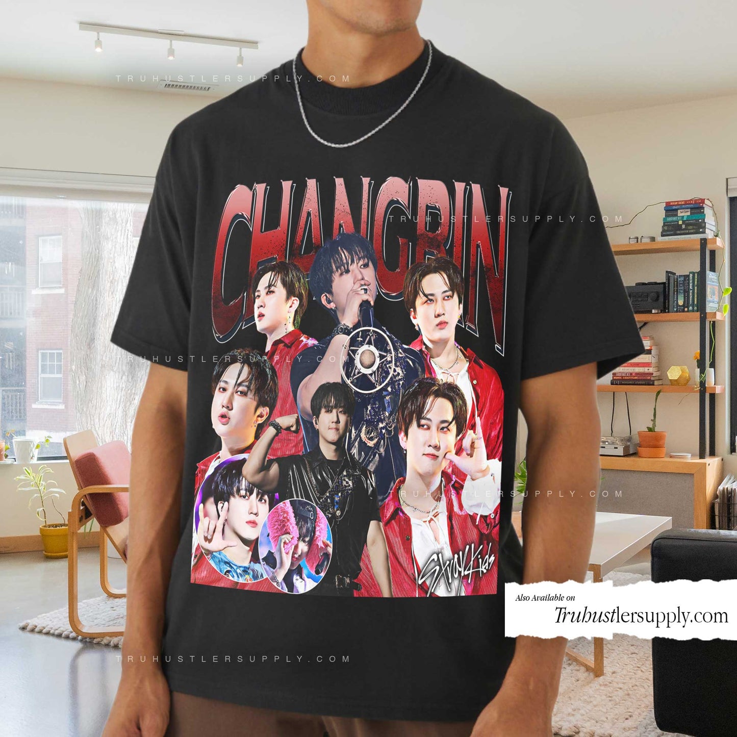 Changbin SKZ Bootleg Graphic T Shirt