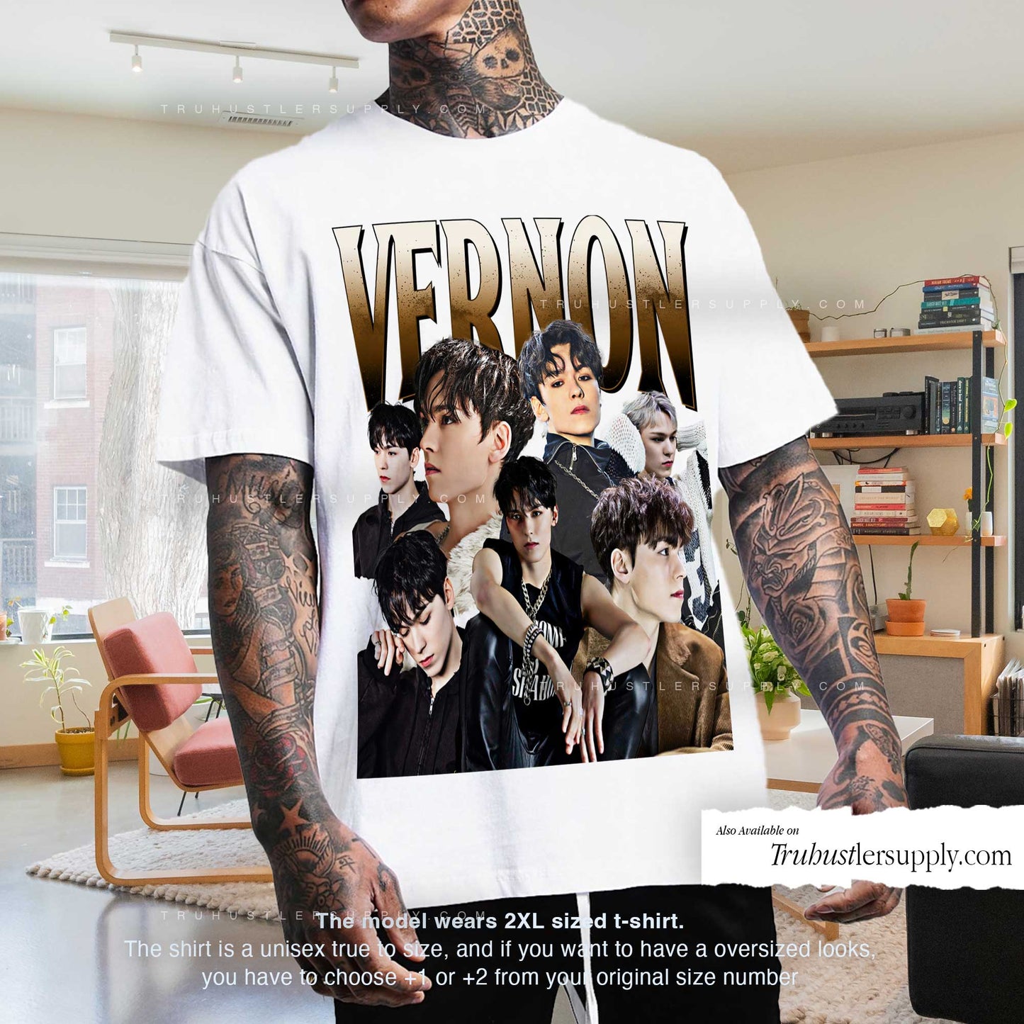 Vernon Seventeen Bootleg Graphic T Shirt for Fans