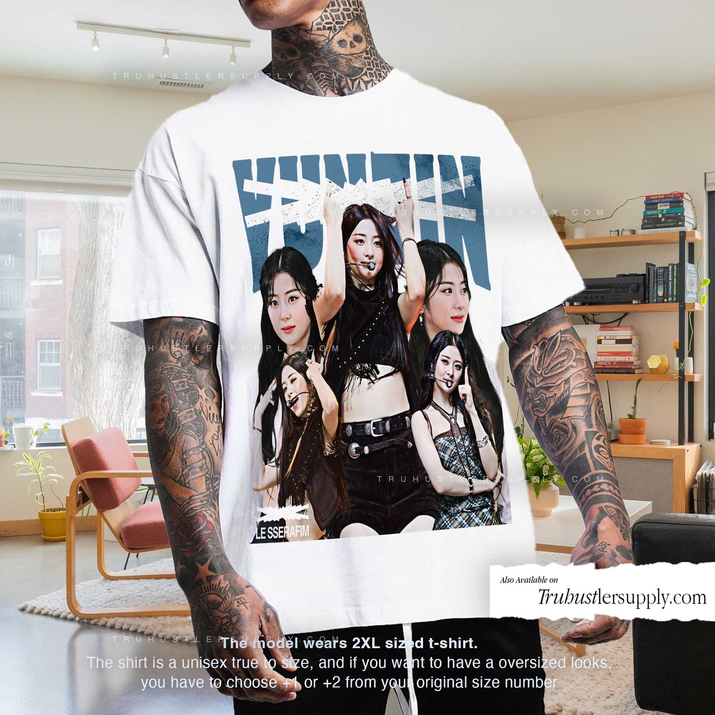 Yunjin Le Sserafim Bootleg Graphic T-Shirt