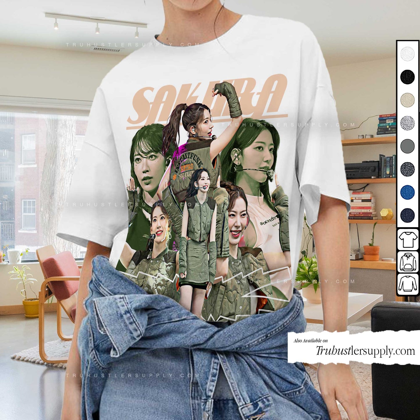 Sakura Le Sserafim Bootleg Graphic T-Shirt
