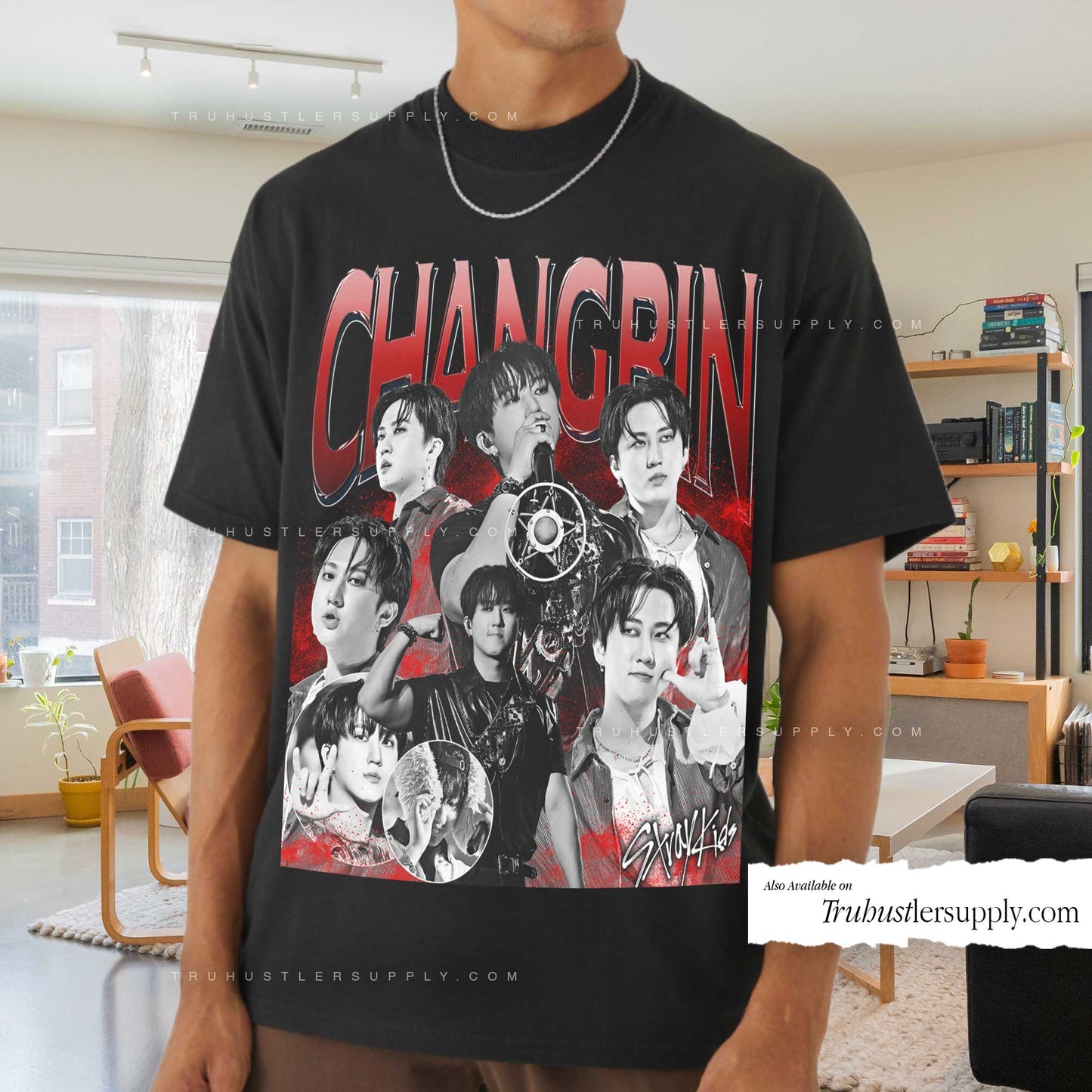 Changbin SKZ Bootleg Graphic T Shirt