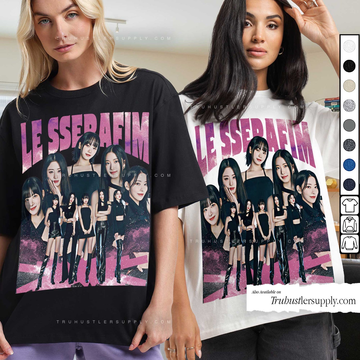 Le Sserafim Bootleg Graphic T-Shirt