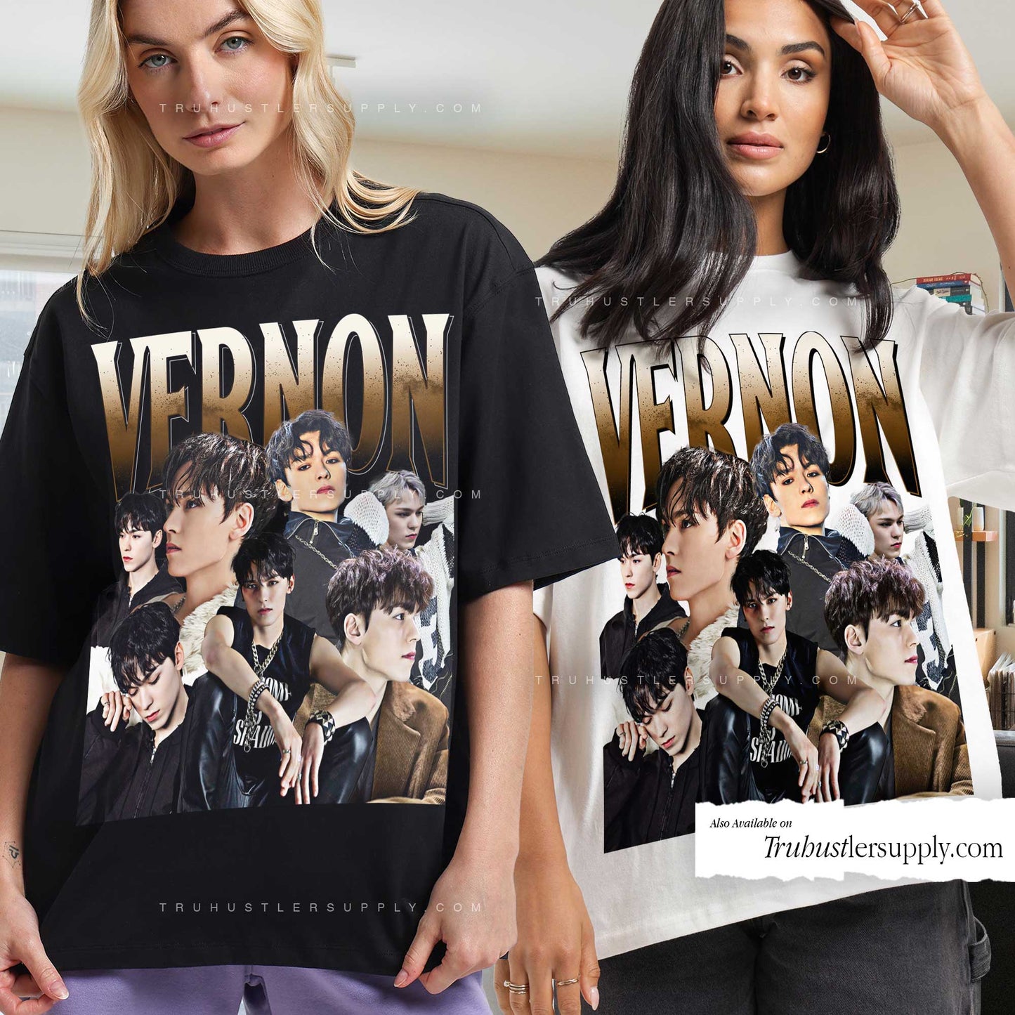 Vernon Seventeen Bootleg Graphic T Shirt for Fans