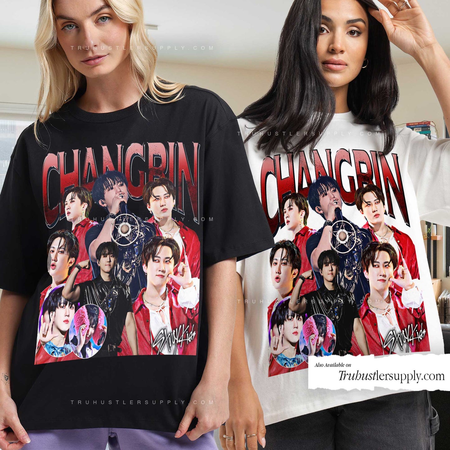 Changbin SKZ Bootleg Graphic T Shirt