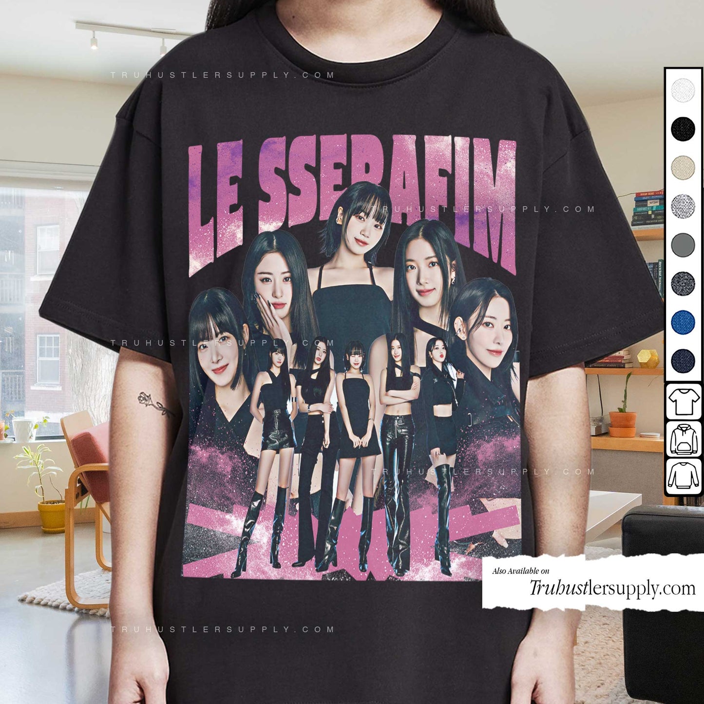Le Sserafim Bootleg Graphic T-Shirt