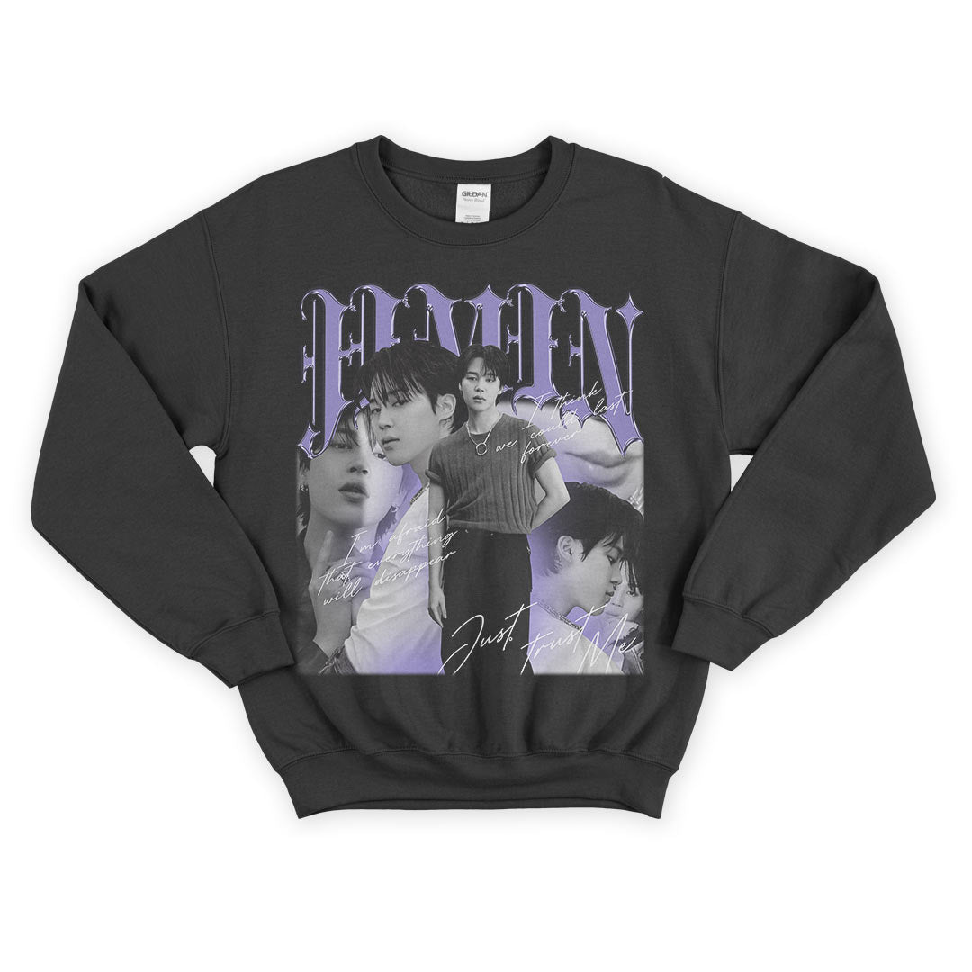 Vintage Jimin 90s Black Crewneck