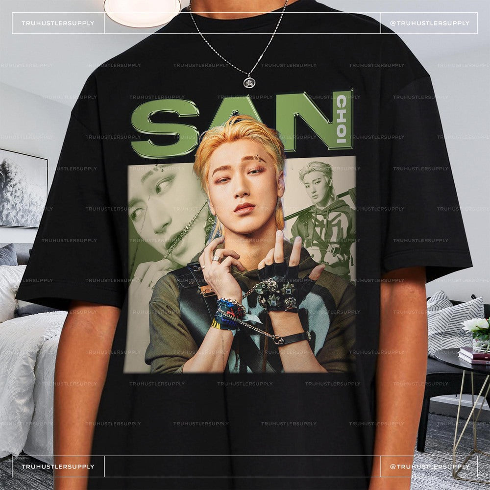 Choi San Ateez Inspired Vintage T-shirt