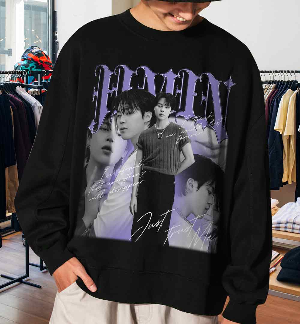 Vintage Jimin 90s Black Crewneck