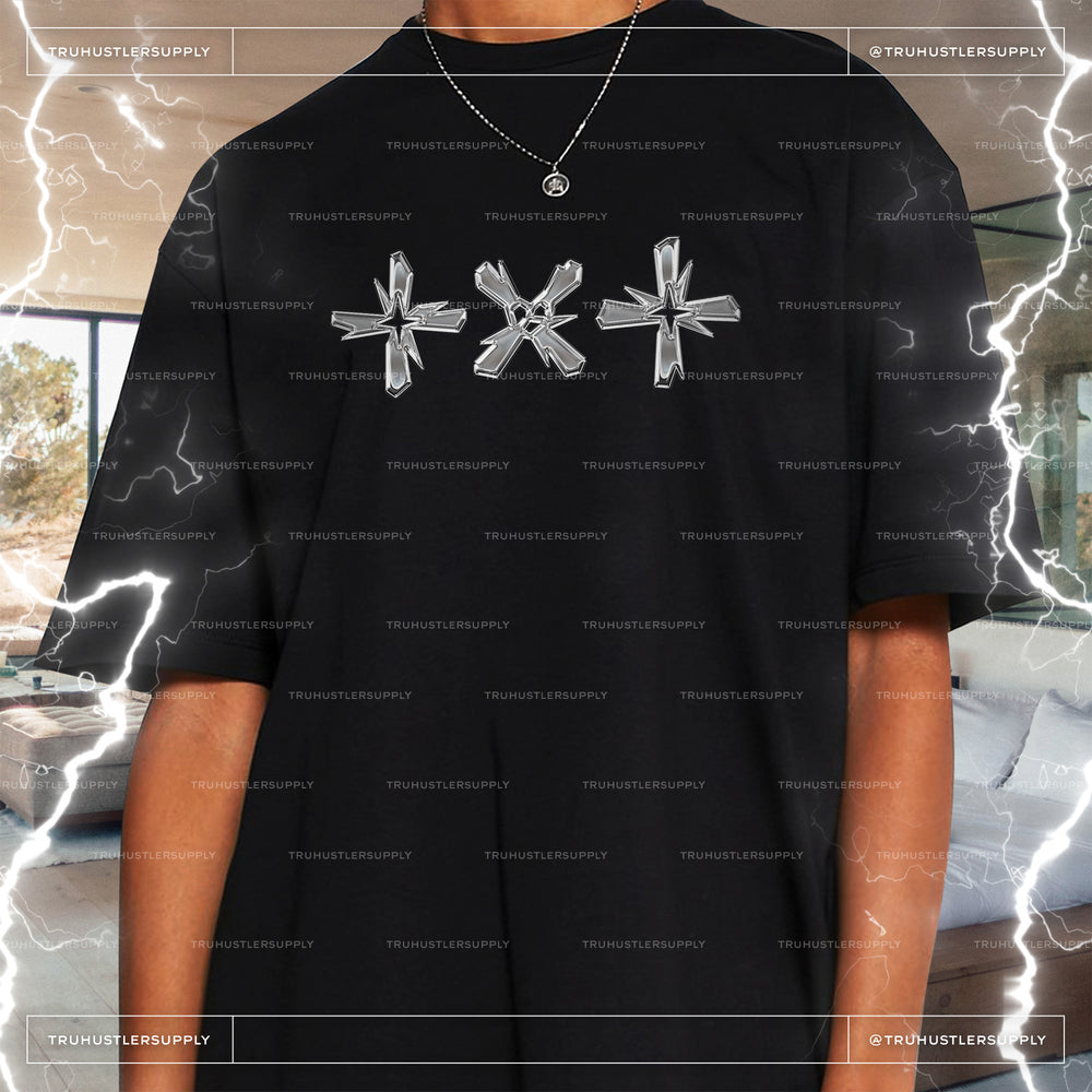 Metalic TXT Logo Shirt with Modern Style
