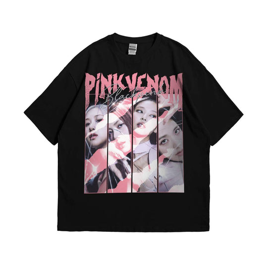 Vintage Blackpink Pink Venom Graphic Tshirt
