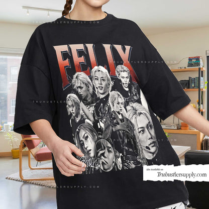 Felix SKZ Bootleg Graphic T Shirt