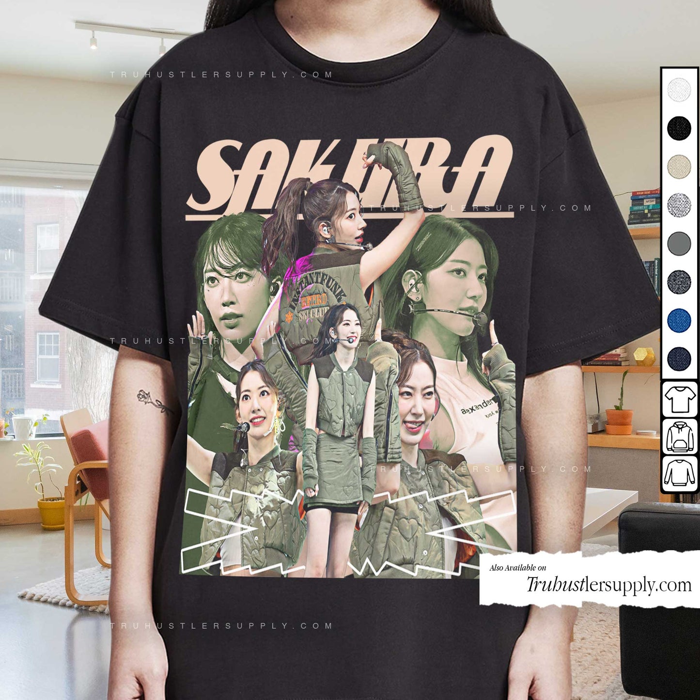 Sakura Le Sserafim Bootleg Graphic T-Shirt