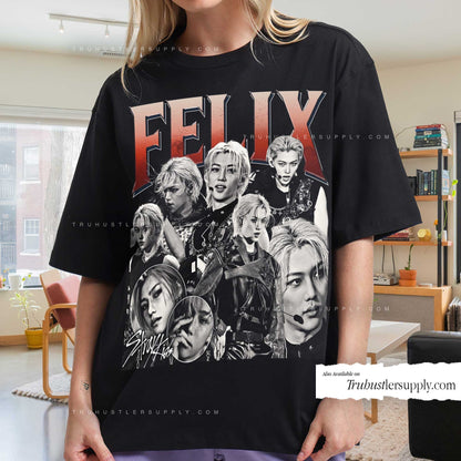 Felix SKZ Bootleg Graphic T Shirt