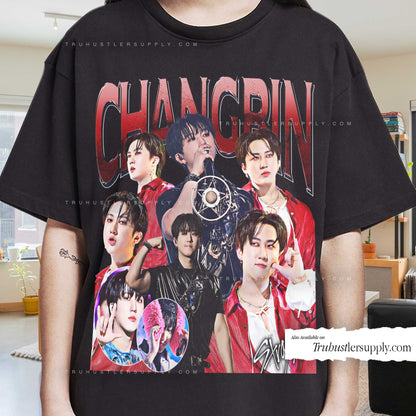 Changbin SKZ Bootleg Graphic T Shirt