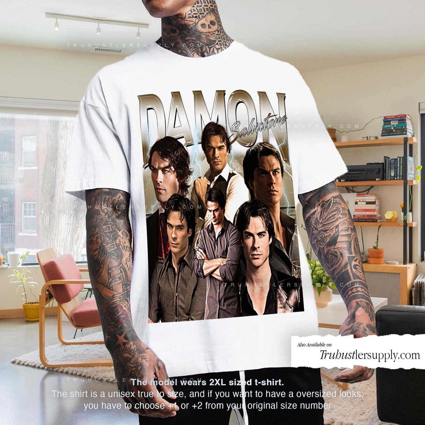 Damon Salvatore Bootleg Graphic T-Shirt