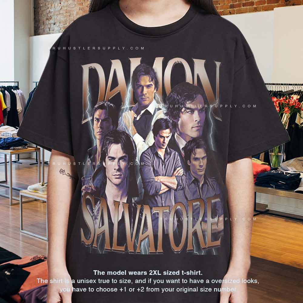 Damon Salvatore Inspired Bootleg 90s T-shirt